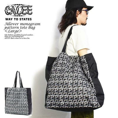 CALEE キャリー Allover monogram pattern tote bag -Large-