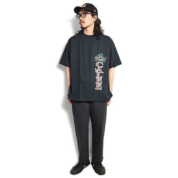 CALEE キャリー ×SHELTECH CALEE Logo tail cut drop shoulder T-shirt