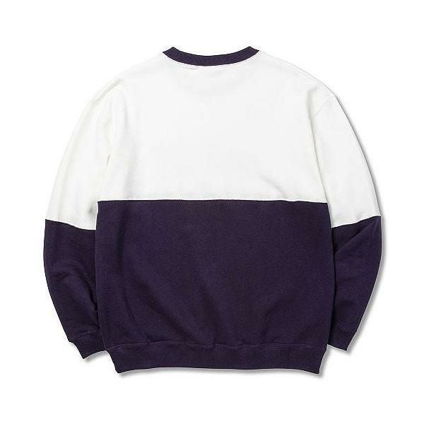CALEE キャリー CALEE Univ. contrasting fabric crew neck sweat