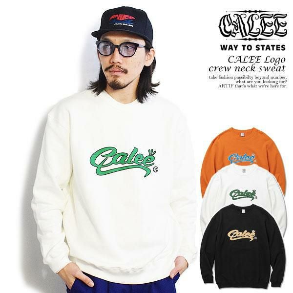 最終値下げ 美品 CALEE 8分袖スウェット ハート型ロゴ アイボリー CALEE キャリー CALEE Logo crew neck sweat