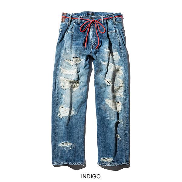 30％OFF SALE セール glamb グラム Heavy Damage Wide Denim