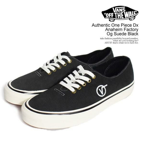 VANS バンズ Authentic One Piece Dx Anaheim Factory Og Suede Black