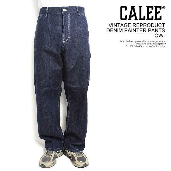 CALEE キャリー VINTAGE REPRODUCT DENIM PAINTER PANTS -OW-