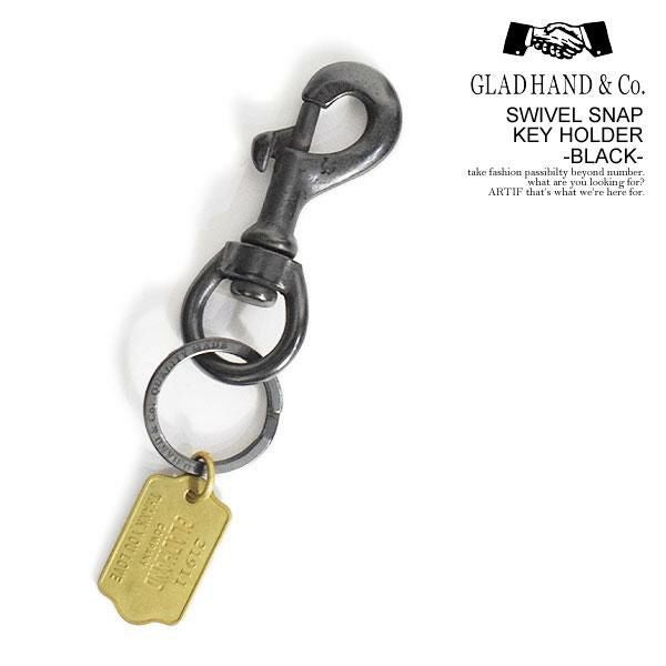 小物 GLAD HAND KEY HOLDER GLAD HAND グラッドハンド SWIVEL SNAP KEY HOLDER -BLACK-