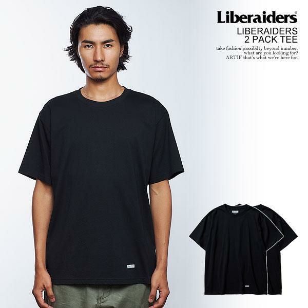 Liberaiders リベレイダース LIBERAIDERS 2 PACK TEE -BLACK