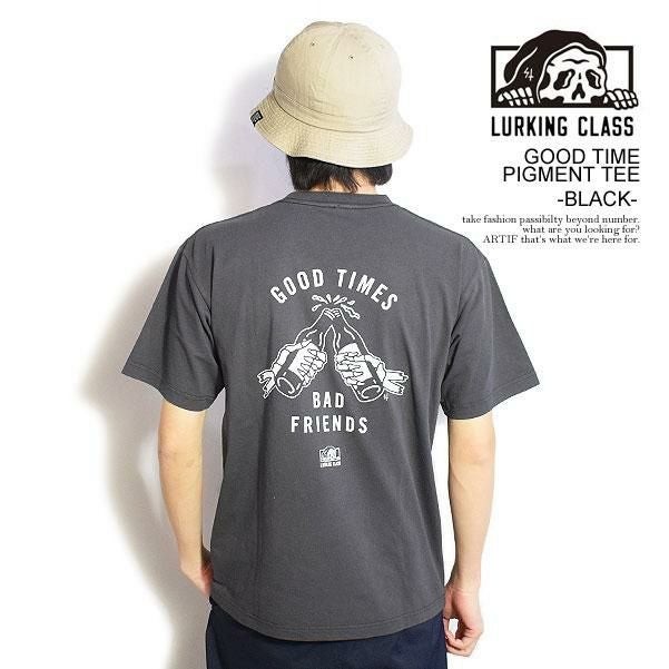 【お買い得】★ラーキングクラス147&UNIONバインディングセット★ユニオン★ LURKING CLASS ラーキングクラス GOOD TIME PIGMENT TEE -BLACK-