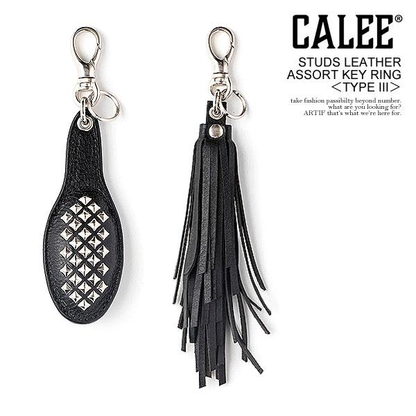 CALEE キャリー STUDS LEATHER ASSORT KEY RING -TYPE3-