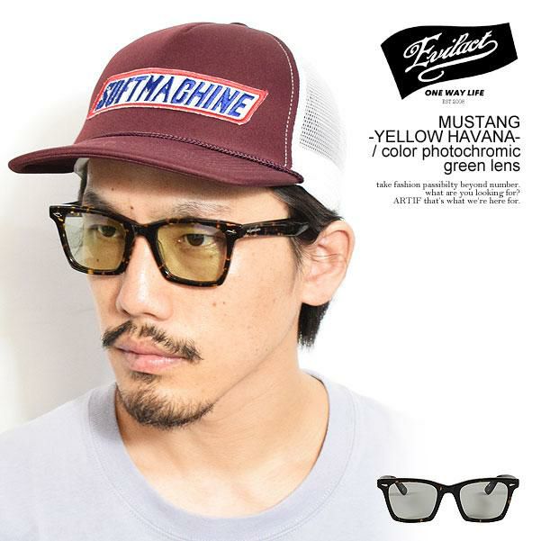 EVILACT EYEWEAR イーブルアクト アイウェア MUSTANG -YELLOW HAVANA