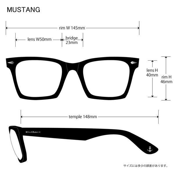 EVILACT EYEWEAR イーブルアクト アイウェア MUSTANG -YELLOW HAVANA