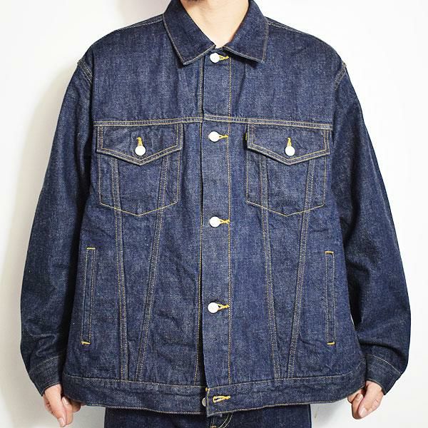 00s-日本製 CALEE キャリー デニムジャケット 3rdタイプ 濃紺 赤耳 CALEE キャリー VINTAGE REPRODUCT 3RD TYPE DENIM JACKET -OW-