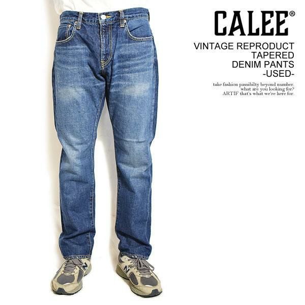 CALEE キャリー VINTAGE REPRODUCT TAPERED DENIM PANTS -USED-