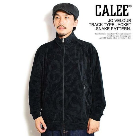 CALEE キャリー JQ VELOUR TRACK TYPE JACKET -SNAKE PATTERN-
