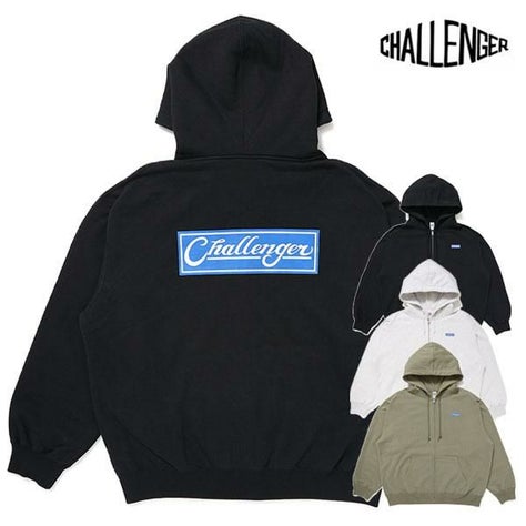 CHALLENGER チャレンジャー BAR LOGO ZIP HOODIE