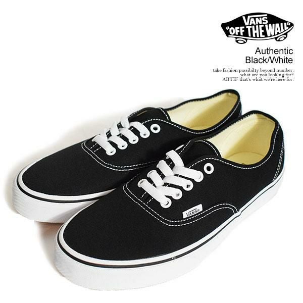 VANS バンズ Authentic Black/White