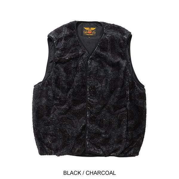 CALEE キャリー NYLON RIP FLEECE WAIST COAT -SNAKE PATTERN-