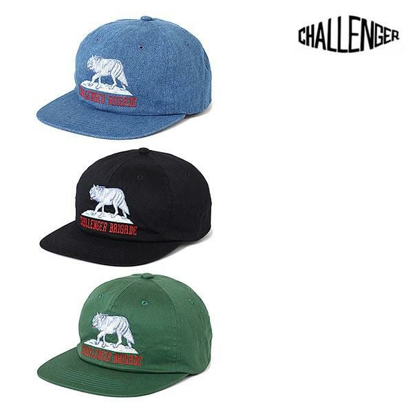 帽子 challenger WOLF BRIGADE CAP CHALLENGER/WOLF BRIGADE CAP（BLACK）［ウルフブリゲイドキャップ-24