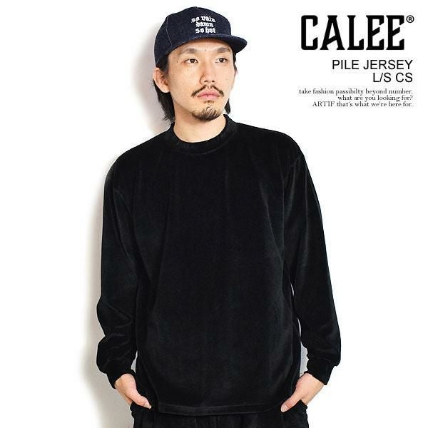 値下げ可能calee 黒 フリース CALEE キャリー PILE JERSEY L/S CS