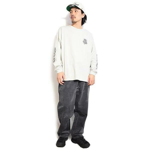 COOKMAN クックマン Chef Pants Semiwide Corduroy Charcoal -CHARCOAL