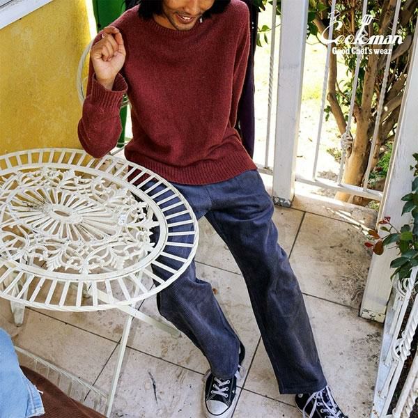 COOKMAN クックマン Chef Pants Semiwide Corduroy Charcoal -CHARCOAL