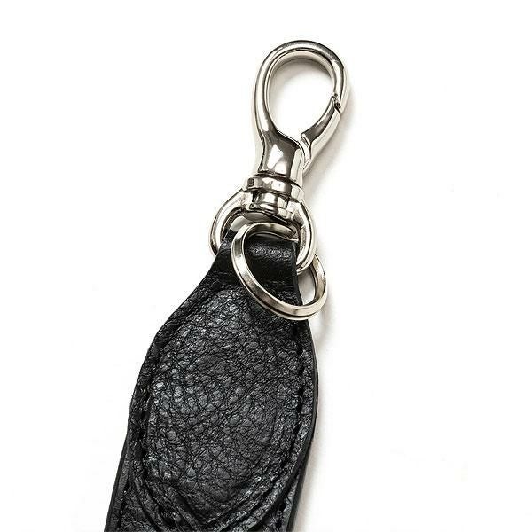 CALEE キャリー STUDS LEATHER FLAT SHORT KEY RING