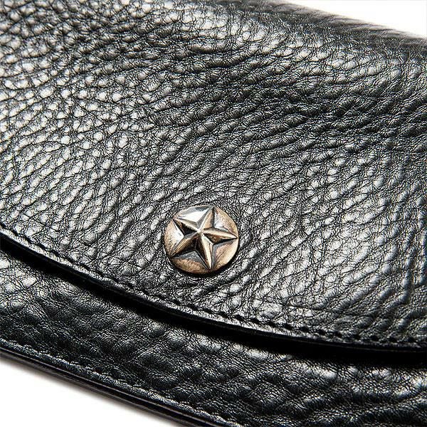 破*x様 24SS【新品】☆CALEE　キャリー：シルバー925　ロゴ　ロールピ CALEE キャリー SILVER STAR CONCHO LEATHER LONG WALLET CL-24AW031LE