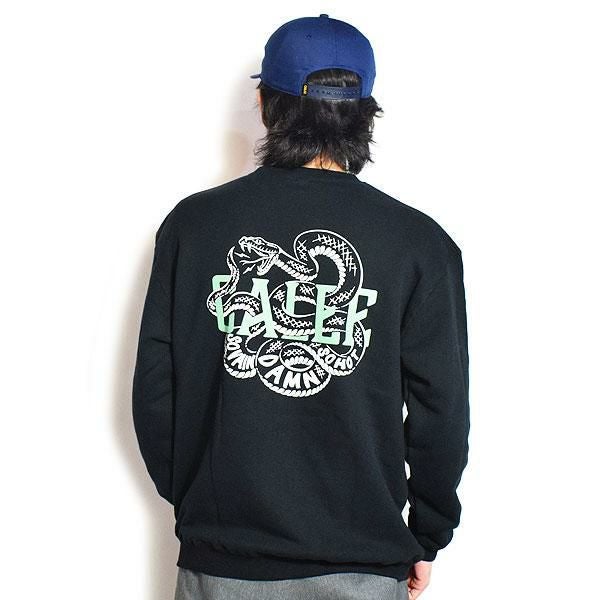 CALEE キャリー CALEE SNAKE LOGO CREW NECK SW