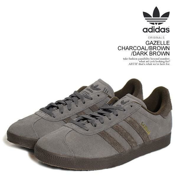 adidas Originals アディダス オリジナルス GAZELLE CHARCOAL/BROWN