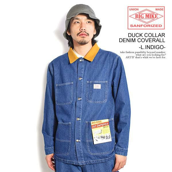 BIG MIKE ビッグマイク DUCK COLLAR DENIM COVERALL -L.INDIGO-
