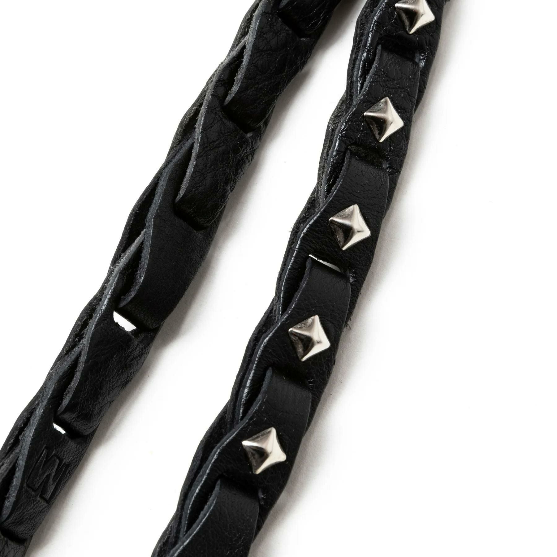 CALEE キャリー CHAIN LEATHER WRIST STRAP