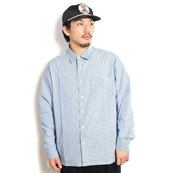 CALEE キャリー STRIPE BOX L/S SH