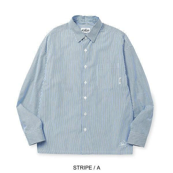 CALEE キャリー STRIPE BOX L/S SH