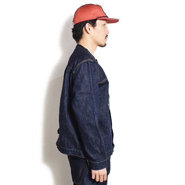 CALEE キャリー 1ST TYPE NO COLLAR DENIM JACKET -OW-