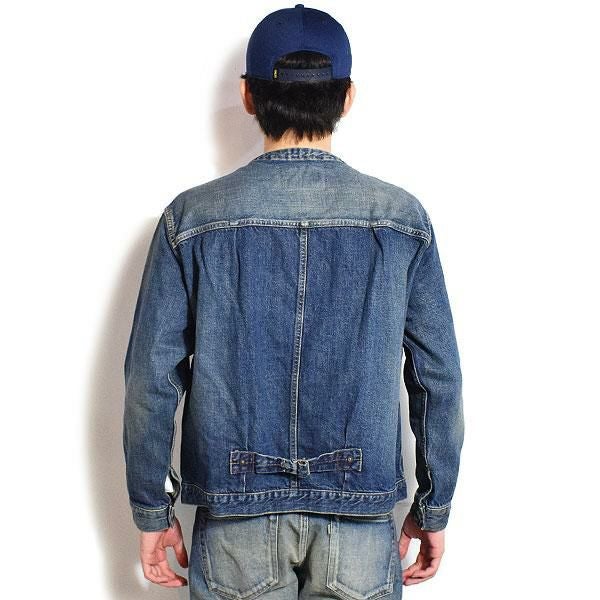 CALEE キャリー 1ST TYPE NO COLLAR DENIM JACKET -USED-