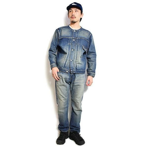 CALEE キャリー 1ST TYPE NO COLLAR DENIM JACKET -USED-