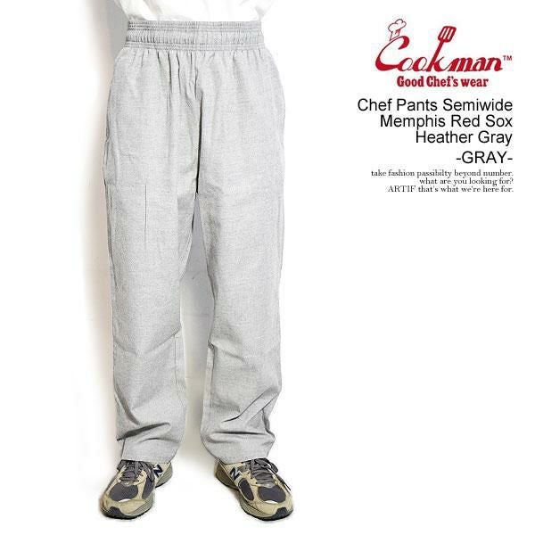 COOKMAN クックマン Chef Pants Semiwide Memphis Red Sox Heather