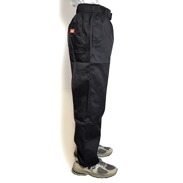 COOKMAN クックマン Chef Pants Semiwide Black Belt Black -BLACK