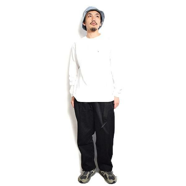 COOKMAN クックマン Chef Pants Semiwide Black Belt Black -BLACK
