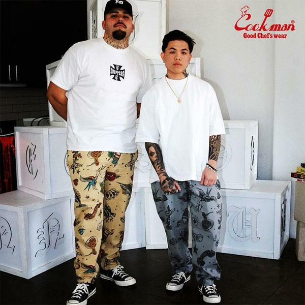 COOKMAN クックマン Chef Pants Old Tattoo Beige -BEIGE- | ARTIF