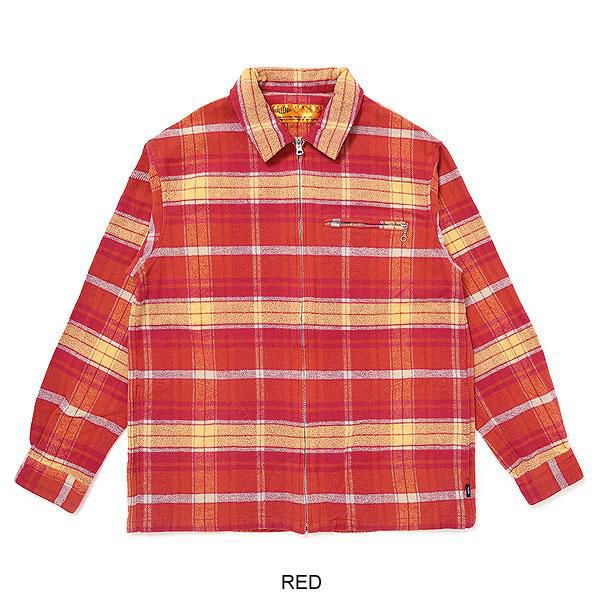 CHALLENGER チャレンジャー PLAID ZIP UP SHIRT