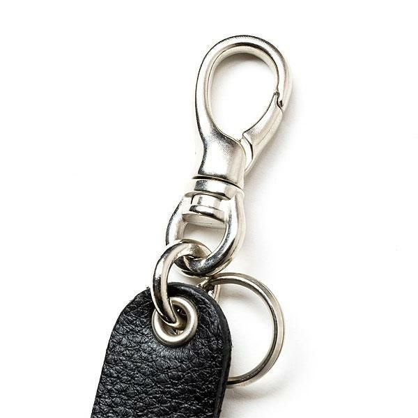 CALEE キャリー STUDS LEATHER FLAT KEY RING