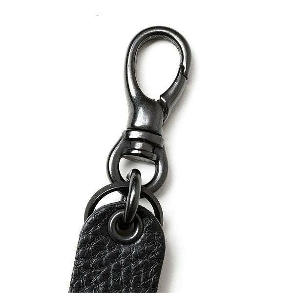 CALEE キャリー STUDS LEATHER FLAT KEY RING
