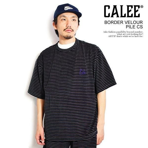 CALEE キャリー BORDER VELOUR PILE CS