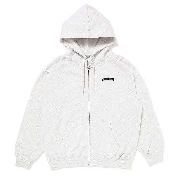 CHALLENGER ホワイト パーカー CHALLENGER チャレンジャー HEY DUCK ZIP HOODIE
