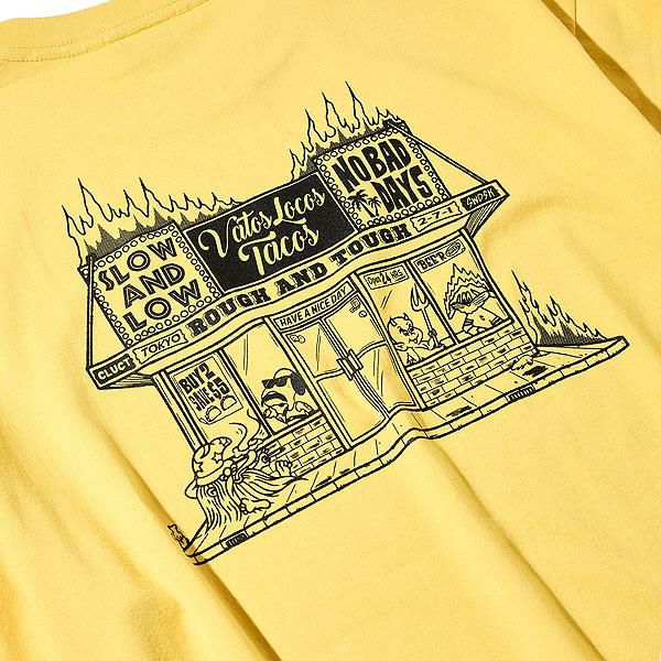 タグ付き トスタルジッククロージング Waffle logo tee イエロー CLUCT クラクト VATOS LOCOS TACOS[S/S TEE]