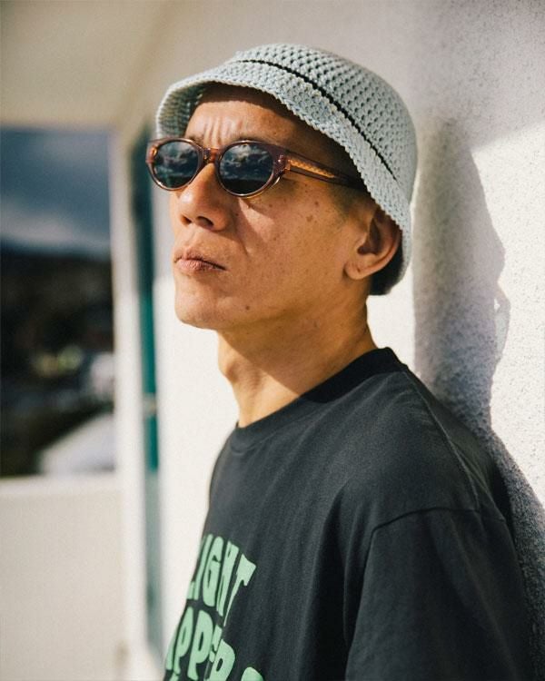 美品 オウン OWN サングラス 48□23-145 メンズ OWN オウン #15 OLD ROSE / GREEN