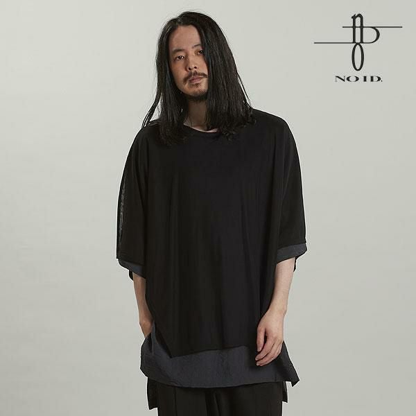 ノーアイディー　NO ID BLACK NO ID. BLACK ノーアイディー シアーレイヤードC/N BIG-T