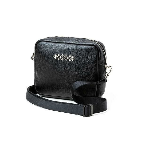 CALEE キャリー STUDS LEATHER SHOULDER BAG -BOX TYPE-