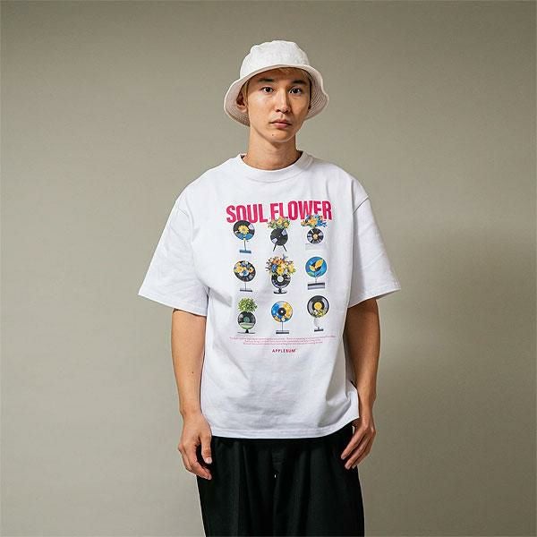 APPLEBUM フロントロゴ フラワー 総柄 Tシャツ アップルバム 花柄 APPLEBUM アップルバム “Soul Flower” T-shirt 12oz