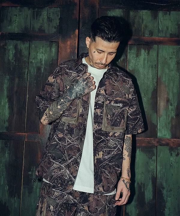 SUBCIETY サブサエティ Ripstop cargo pocket shirt