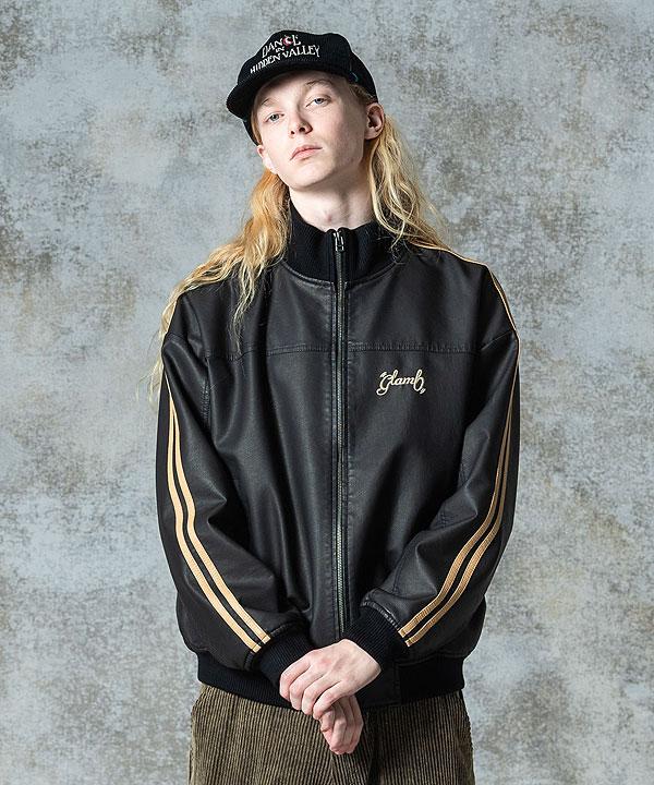 glamb グラム Synth Leather Track Jacket